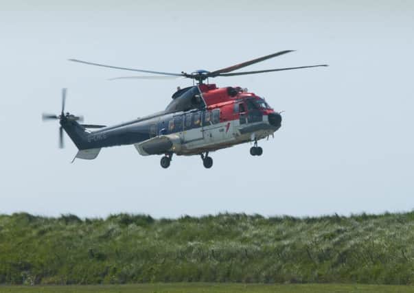 The Super Puma EC225 made an emergency landing 30 miles east of Aberdeen in May 2012 after a warning light came on in the cockpit.
Picture: Alex Hewitt