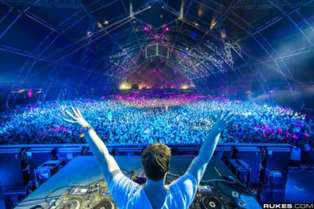 DJ Hardwell (real name Robbert van de Corput) at Coachella. Picture: Drew Ressler