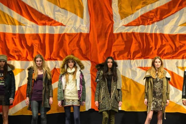 Models on the catwalk during the Superdry catwalk show, at the Old Sorting Office. Picture: Contributed