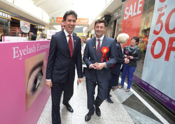 Ed Miliband in the Gyle shopping centre, Edinburgh. Picture: Phil Wilkinson