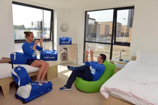 The inside of the purpose built rooms where the athletes will be staying. Picture: Phil Wilkinson.