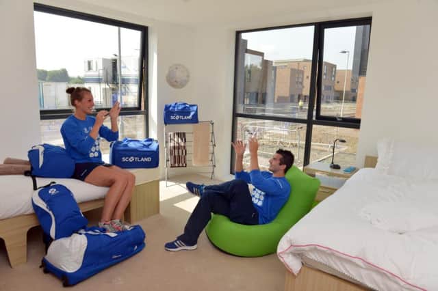 The inside of the purpose built rooms where the athletes will be staying. Picture: Phil Wilkinson.
