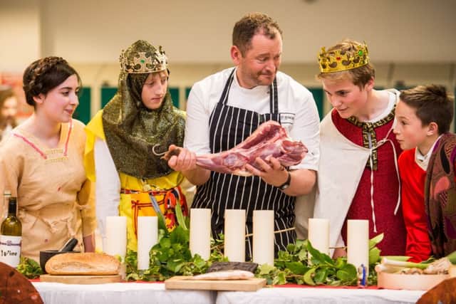 Chef Neil Forbes helps launch 
A Feast of Food and History at the Bannockburn Live event. Picture: Ian Georgeson