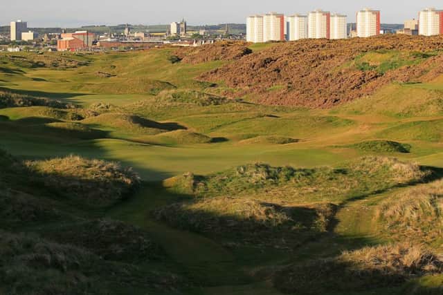 Looking back towards the greens at Royal Aberdeen Golf Club in Aberdeen, Scotland. Picture: Getty