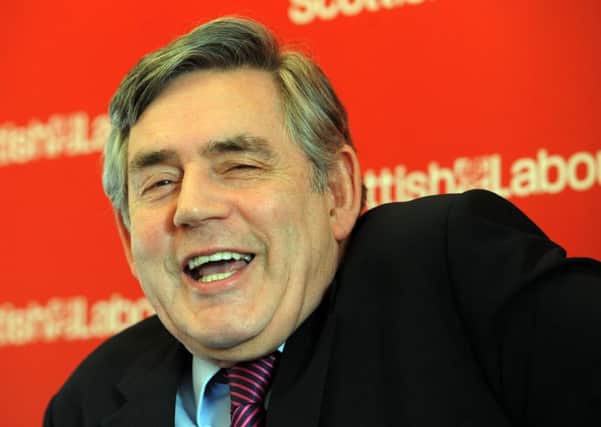 Former prime minister Gordon Brown might well laugh, as the No campaign gathers pace Picture: TSPL