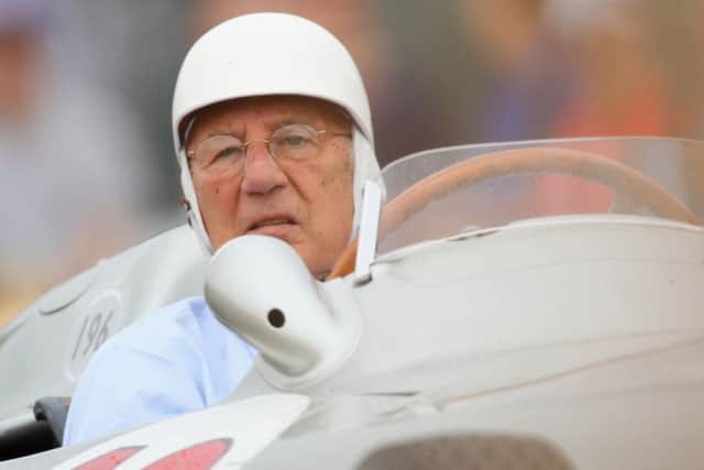 Sir Stirling Moss drives the 1954 Mercedes Benz during day two of the Goodwood Festival of Speed at the Goodwood Estate. Picture: Getty