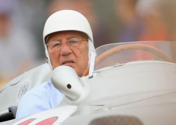 Sir Stirling Moss drives the 1954 Mercedes Benz during day two of the Goodwood Festival of Speed at the Goodwood Estate. Picture: Getty