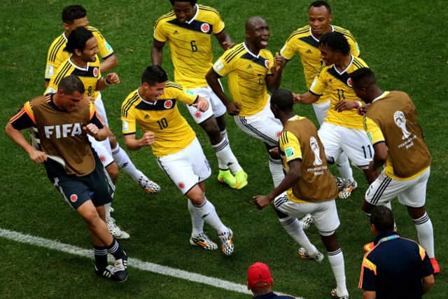 The Colombian side, led by James Rodriguez, are just one of the surprise packages of the 2014 World Cup. Picture: Getty