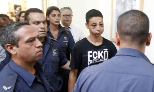 Tariq Khdeir (2nd R), the youth whom Palestinians believe was abducted and murdered by far-right Israelis. Picture: Reuters