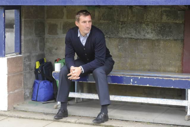 Pic Greg Macvean - 05/07/2014 - Vale of Leithen v Hibs pre season friendly in InnerleithenVale - Hibs - Alan Stubbs