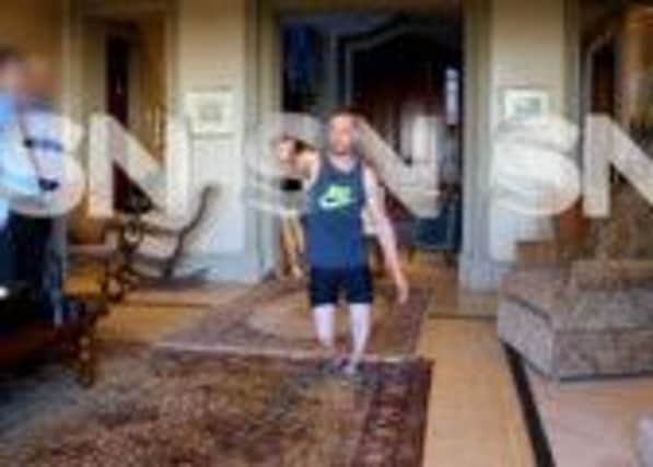 Video footage shows Oscar Pistorius mimicking aiming a gun and moving about without his prosthetic legs. Picture: Channel 7