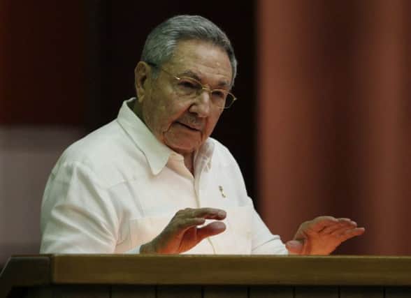 The President delivered the speech at the National Assembly in Havana, Cuba. Picture: AP