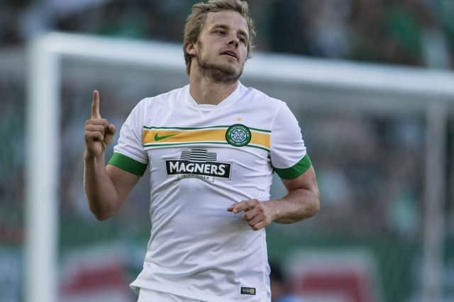 Teemu Pukki celebrates his goal in Vienna. Picture: Getty