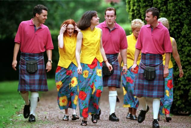 Team Scotland 1998 managed to combine tartan AND floral patterns. Picture: TSPL