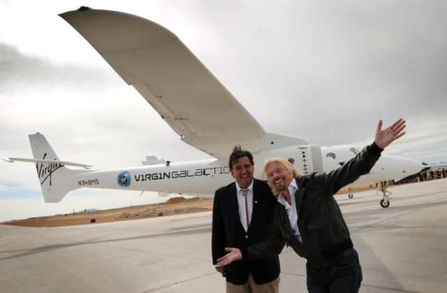 Richard Bransons Virgin Galactic venture has been linked to a plan which would see a spaceport established in Scotland. Picture: AFP