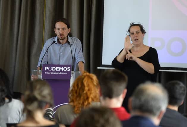 Podemos used social networking to great effect in the European elections, winning five seats. Picture: AFP/Getty Images
