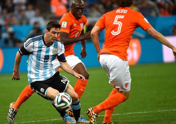 Messi was shackled by the Dutch defence but he did score in the 4-2 shoot-out win. Picture: Getty