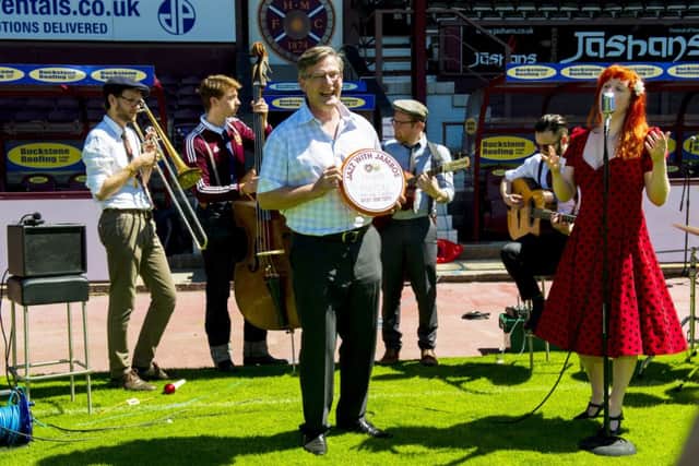 Craig Levein, pictured promoting the Gorgie Club Jazz Evening, is finding his workload is consuming him. Picture: SNS