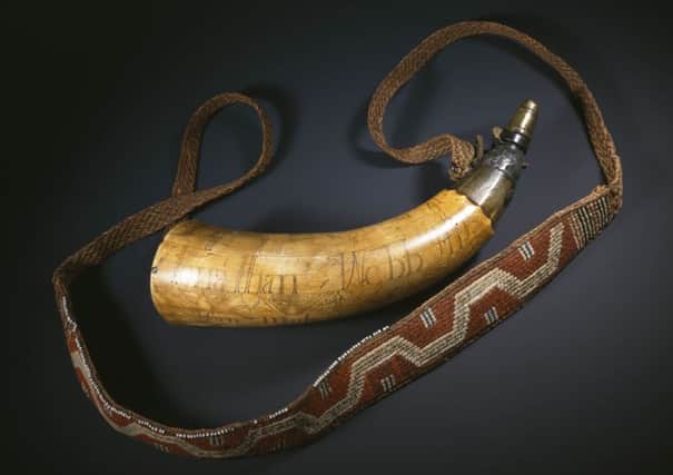 The powder horn is one of the pieces being investigated as part of a new research initiative. Picture: National Museums of Scotland