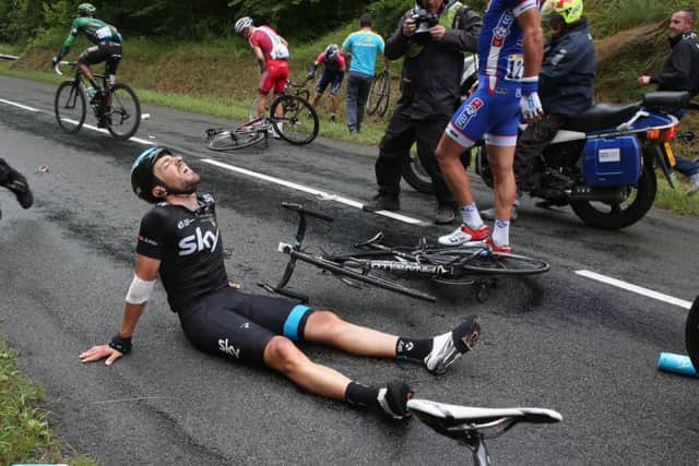 Spanish rider Xabier Zandio of Team Sky was forced to abandon the Tour de France. Picture: Getty