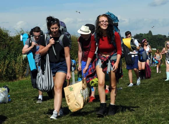 Campers arrive at the Balado site for the final time. Picture: Lisa Ferguson