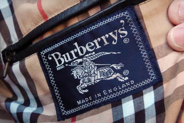 The Burberry label. Picture: PA