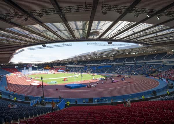 Fans begin to take their seats as Glasgow hosts the IAAF Diamond League for the first time. Picture: SNS