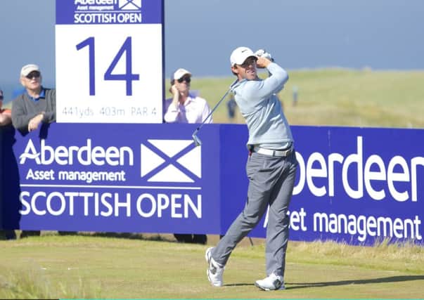 Rory McIlroy tees off at Royal Aberdeen. Picture: Getty