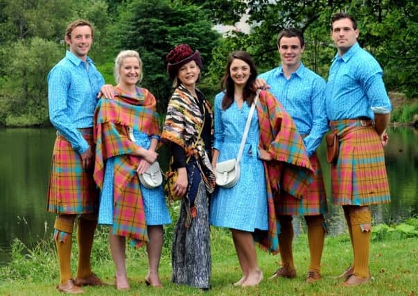 Team Scotland athletes model Jilli Blackwood's controversial tartan. Picture: Lisa Ferguson