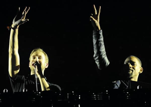 Yes, that's the 'Fresh Prince' Will Smith making a guest appearance with Calvin Harris. Picture: Lisa Ferguson