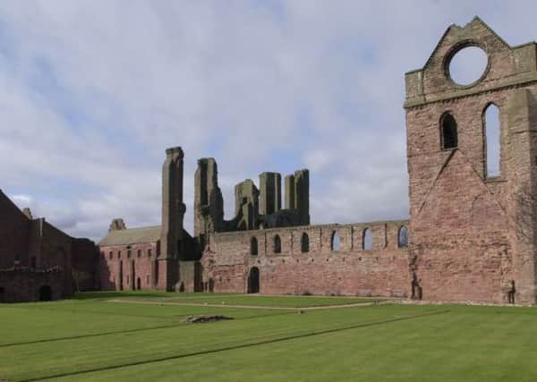 Arbroath Abbey is made from red sandstone and is thought to be at risk from increased rainfall. Picture: TSPL