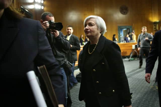 US Federal Reserve chairwoman Janet Yellen in focus. Picture: Getty