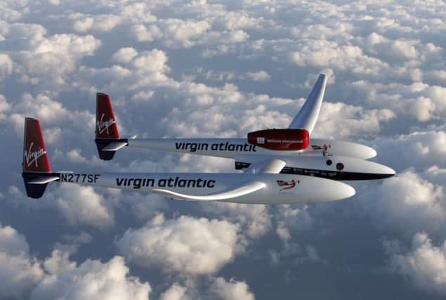 A spaceport in the UK would be the first outside the US, where craft such as the Virgin Atlantic Global Flyer are currently based. Picture: AP