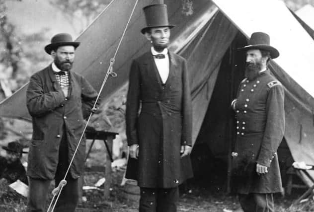 Allan Pinkerton, left, with Abraham Lincoln and Major General John A McClernand. Picture: Contributed