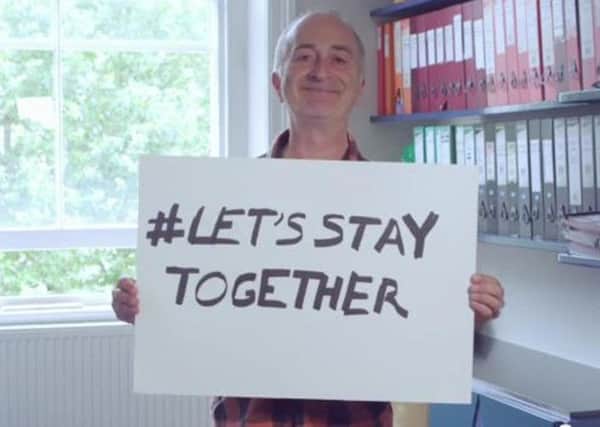Tony Robinson appears in the short video. Picture: Contributed