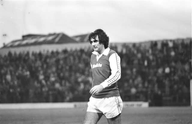 George Best pictured during his home debut for Hibs against Partick Thistle. Picture: TSPL
