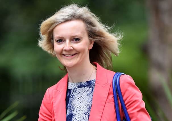 Britain's new Environment Secretary Liz Truss leaves Downing Street. Picture: Getty