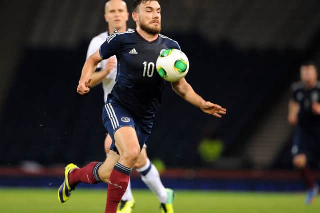 Robert Snodgrass pictured in action for Scotland. Picture: Ian Rutherford