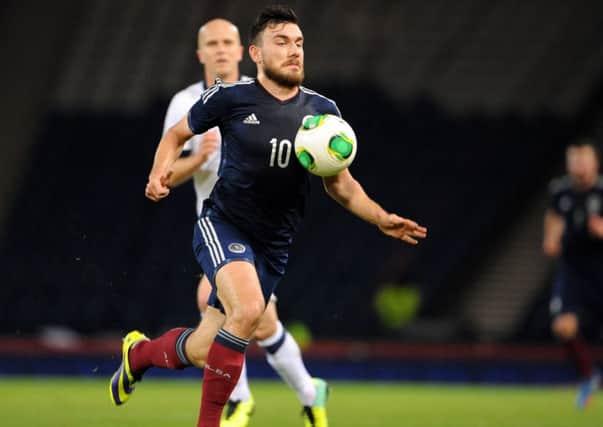 Robert Snodgrass pictured in action for Scotland. Picture: Ian Rutherford