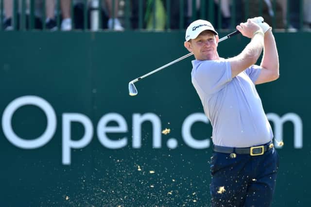 Stephen Gallacher enjoyed three birdies in a row from the fourth hole en route to a 70. Picture: Paul Ellis/AFP