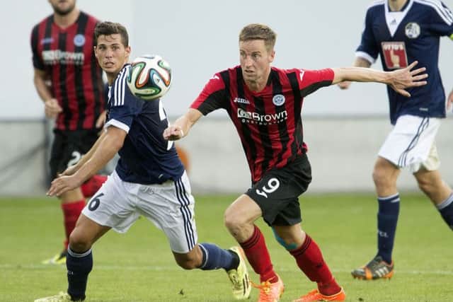 FC Luzern's Remo Freuler (left) battles with Steven Maclean. Picture: SNS
