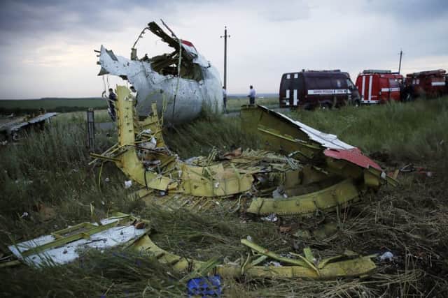 The wreckage of MH17 in eastern Ukraine. Picture: Getty