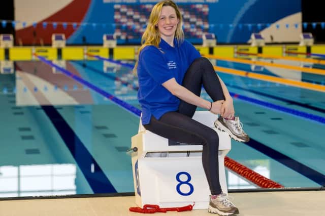 Hannah Miley stays buoyant despite the pressure of delivering on day one. Picture: SNS