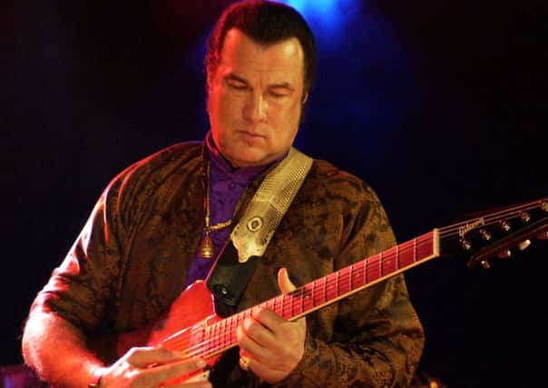 Action hero Steven Seagal was not for acting anything other than his alter ego, a musician. Picture: Getty