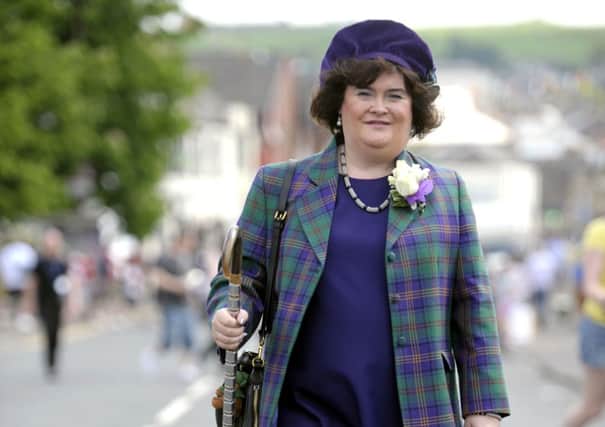 World renowned singer Susan Boyle will carry the baton in Glasgow. Picture: TSPL
