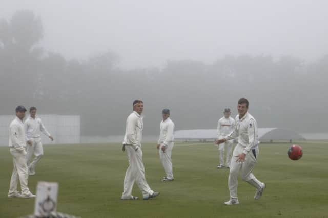 Rain, then poor visibility, put paid to any action between Grange and Falkland yesterday. Picture: Toby Williams