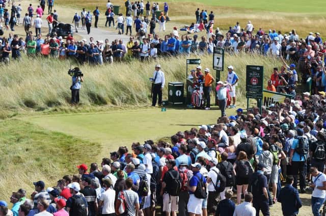 Rory McIlroy's every move was followed by huge crowds. Picture: Getty