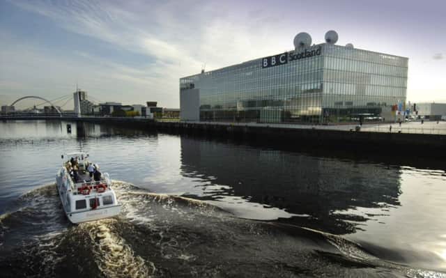 Staff at BBC Scotland HQ have to phone England to alter electronic blinds. Picture: TSPL