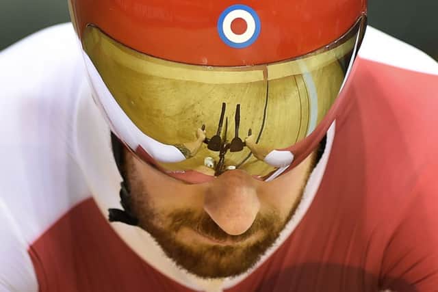 Sir Bradley Wiggins will make his sole appearance of the Games tomorrow as part of Englands track cycling pursuit team. Picture: Getty
