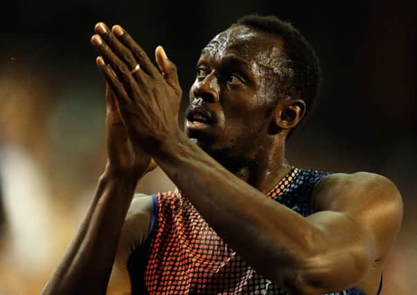 Usain Bolt: Running 100m relay. Picture: Getty